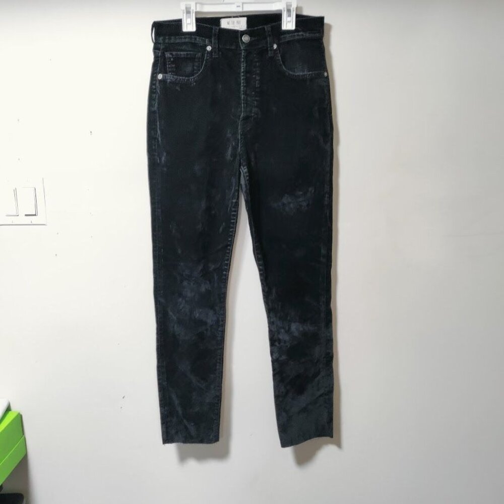 Free People We The Free Stella Velvet High Waisted Skinny Jeans Black Size 28 - Picture 4 of 16